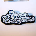 STACKED SKULLS HAT / JACKET PIN  (Sold by the dozen)