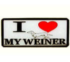 I LOVE MY WEINER HAT / JACKET PIN (Sold by the piece)
