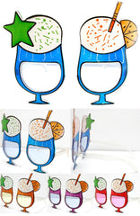 PINA COLADA DRINK PARTY GLASSES (Sold by the piece or dozen ) *- CLOSEOUT $1 EA