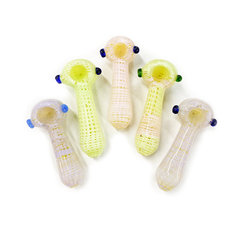 4.5" Slime Color Bubble Trap Net Art Hand Pipe Spoon