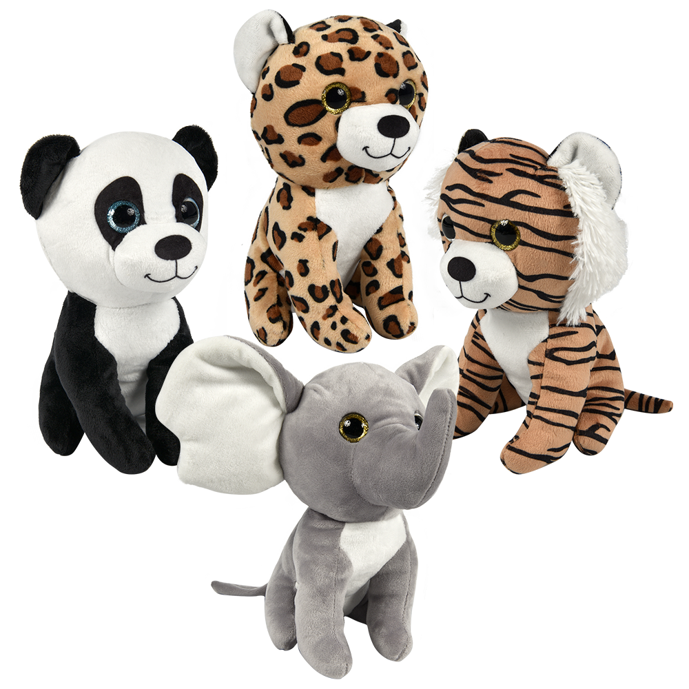 8" Glitter Eye Plush Assortment