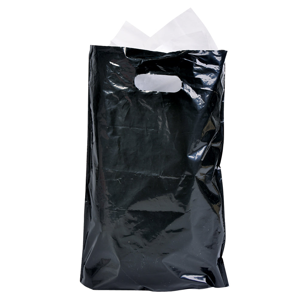 48 piece Black Plastic Bags 8.75"x12"