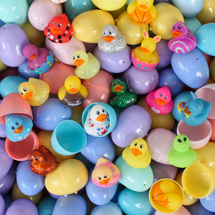 1 Rubber Duck Filled Pastel Easter Eggs 2-1/3" (500 PACK)
