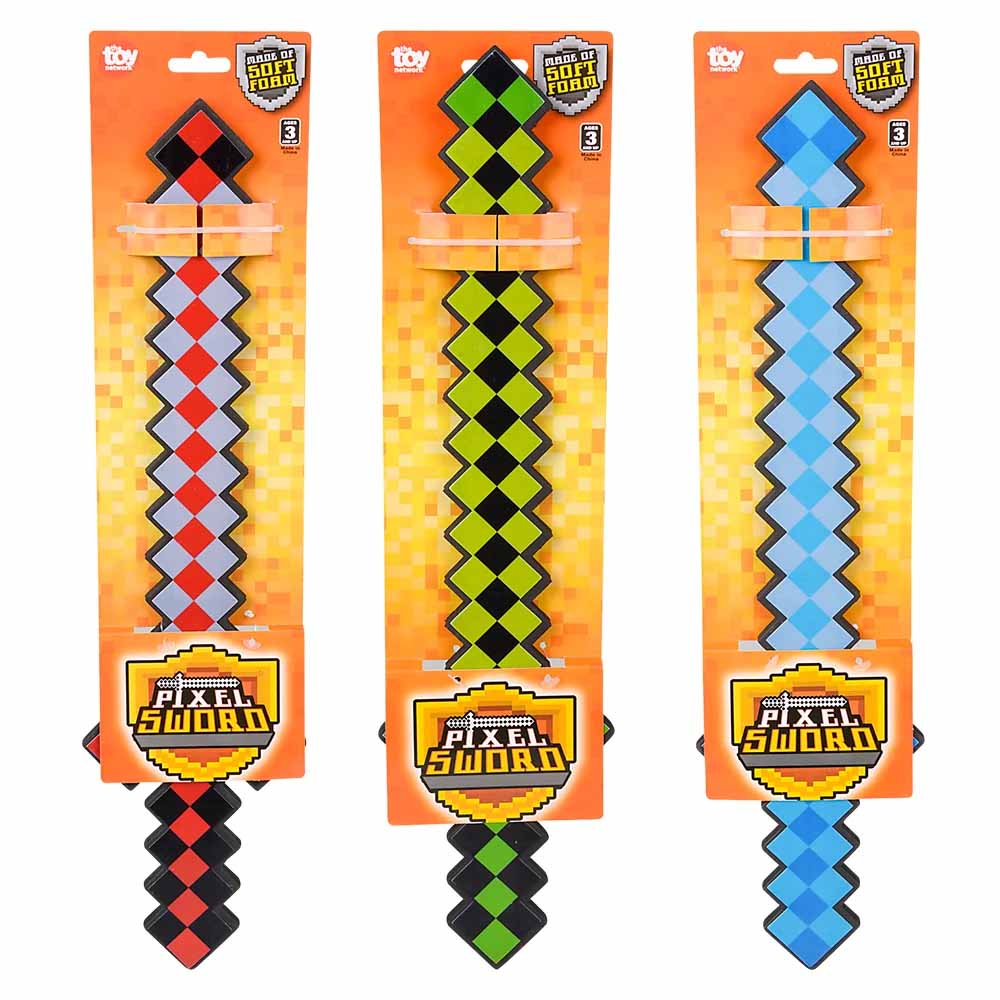 Foam Pixel Sword Assorted 18" (EACH)
