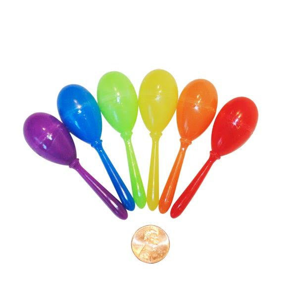 Plastic Bright Mini Maracas (24 total toys in 2 bags) 43?› each