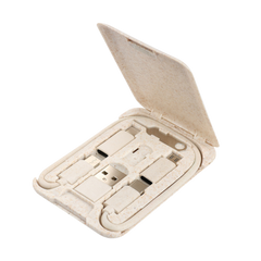 2-in-1 Wheat Phone Stand with Cable (Deliver in 4-6 weeks)
