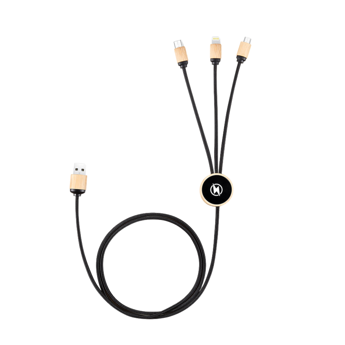 3-in-1 Bamboo Charging Cable (Deliver in 4-6 weeks)