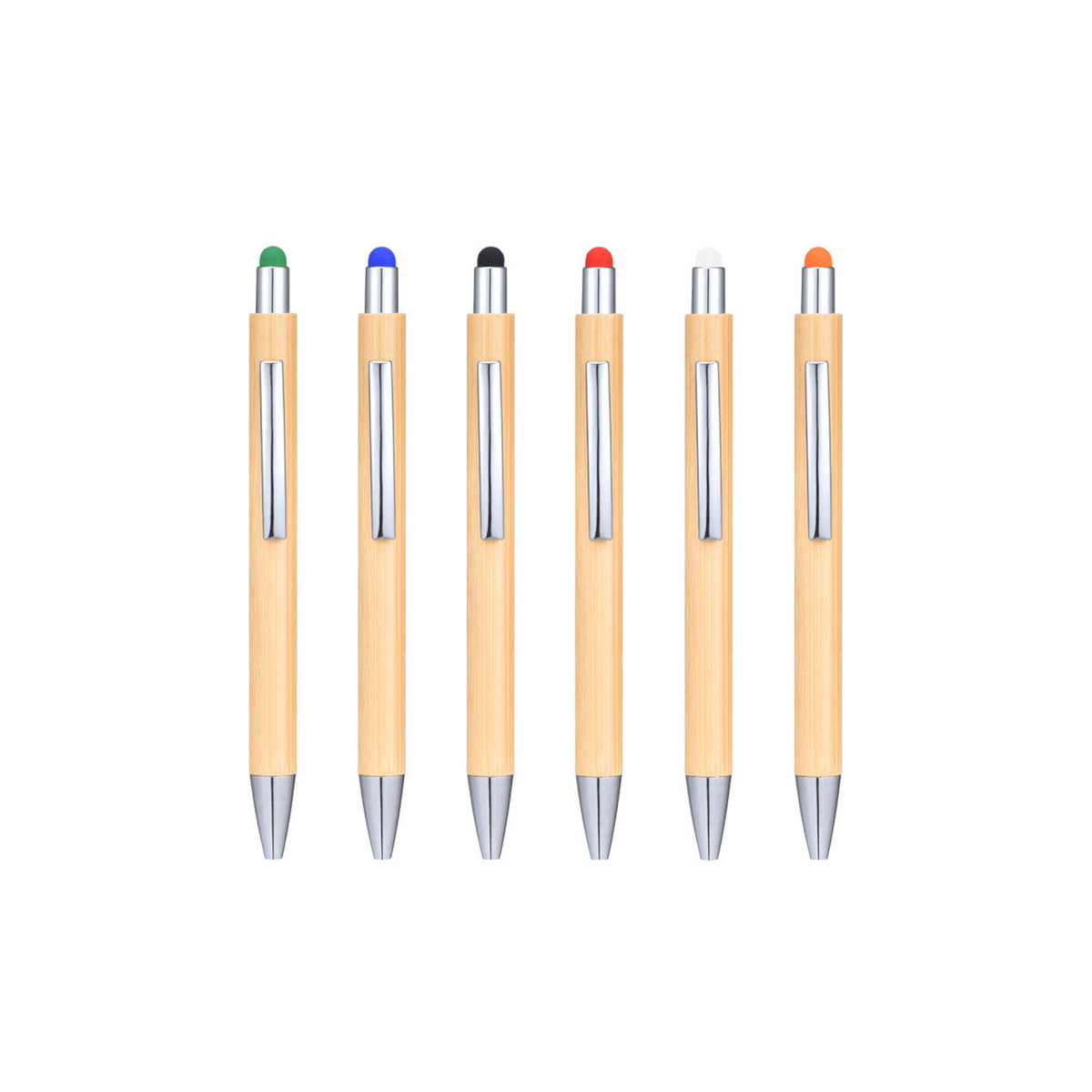 Eco Bamboo Ballpoint Pen with Stylus (Deliver in 4-6 weeks)