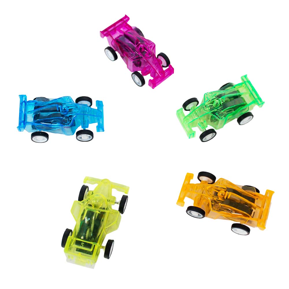 Pull-Back Open-Wheel Neon Race Car Assortment 2" (100 PACK)