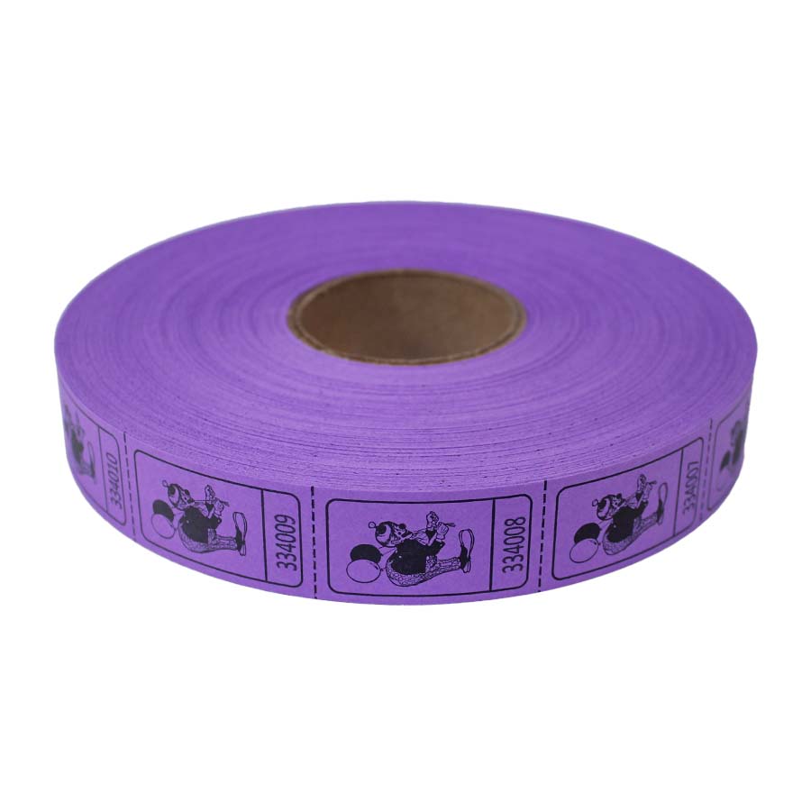 Roll Tickets - Clown - Purple 2000 Roll (EACH)