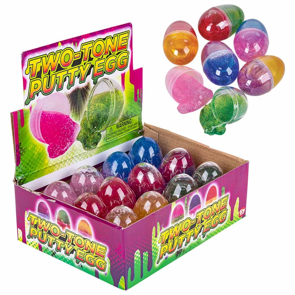Glitter Putty Egg Assortment 2.25" (DZ)