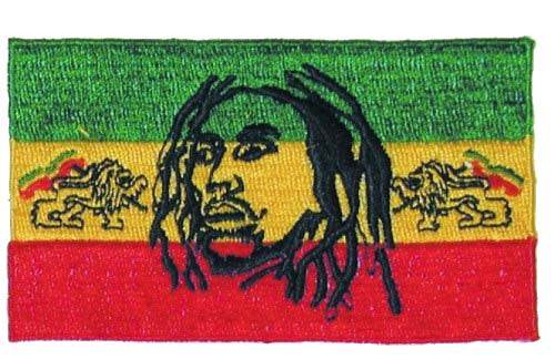 RASTA REGAE STRIPS DREADLOCKS EMBROIDERD 4in PATCH (Sold by the piece) * closeout 1.50 ea