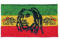 RASTA REGAE STRIPS DREADLOCKS EMBROIDERD 4in PATCH (Sold by the piece) * closeout 1.50 ea