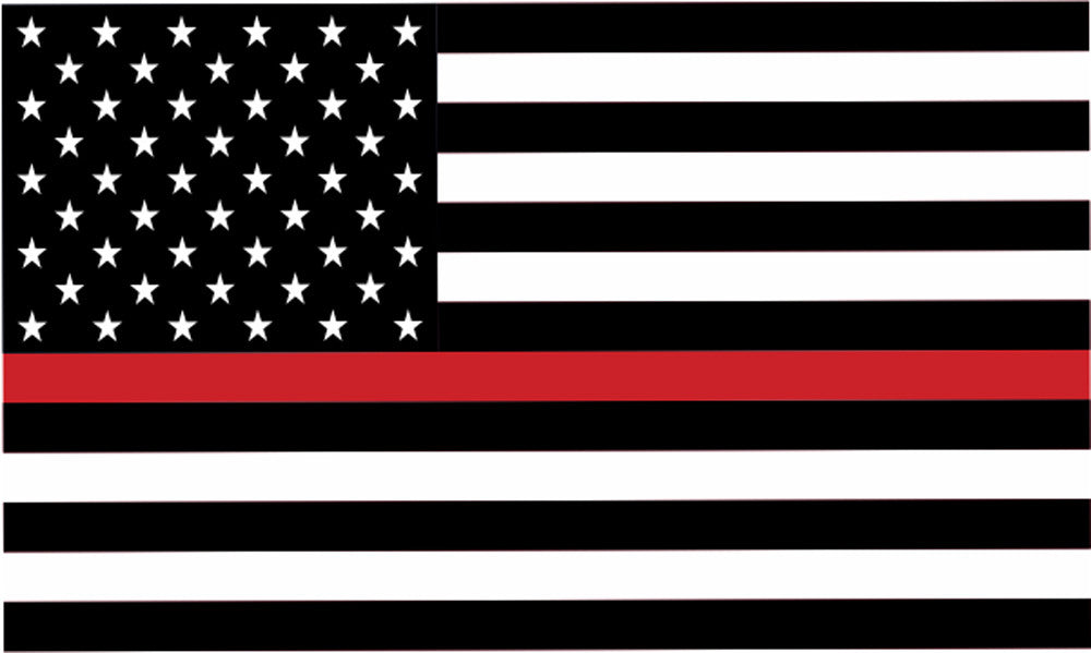 FIRE FIGHTER THIN RED LINE AMERCIAN 3 X 5 FLAG ( sold by the piece )