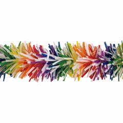 Float Twist - Vinyl Fringed 3" x 25' Rainbow and White (EACH)
