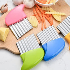 1007GG Creative Potato Chip Slicer Cutter Vegetable Fruit Corrugated Wavy Knife French Fries Potato Cutter Kitchen Gadget Accessories