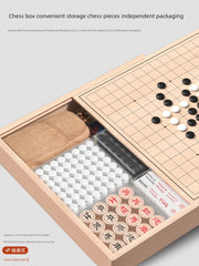 Aeroplane Chess Children's Version Checkers and Gobang Primary School Student Multi-Function Chessboard Three-in-One Chess Board Game Educational Toys