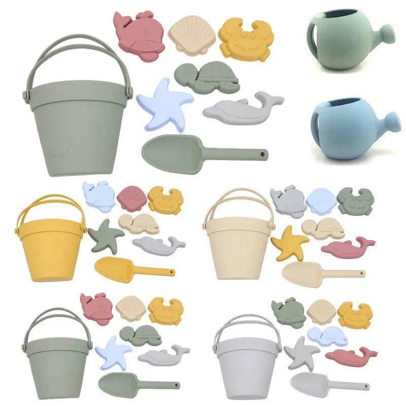 1607TA Beach Toys for Kids Children Summer Toys with Cute Animal Model Ins Seaside Sand Mold Tools Sets Baby Bath Toy Kids Swim Toy