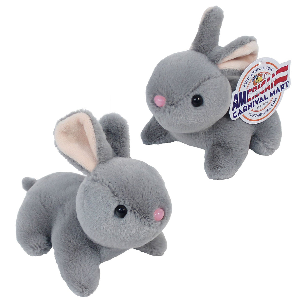 Plush Laying Gray Bunny 6" (EACH)