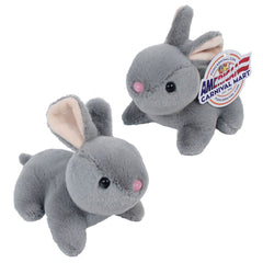 Plush Laying Gray Bunny 6" (EACH)