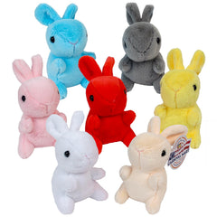 Plush Colorful Bunnies Assortment 4.72" (DZ)