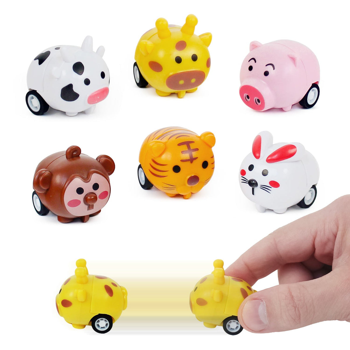Pull-Back Animal Car Assortment 1.5" (100 PACK)