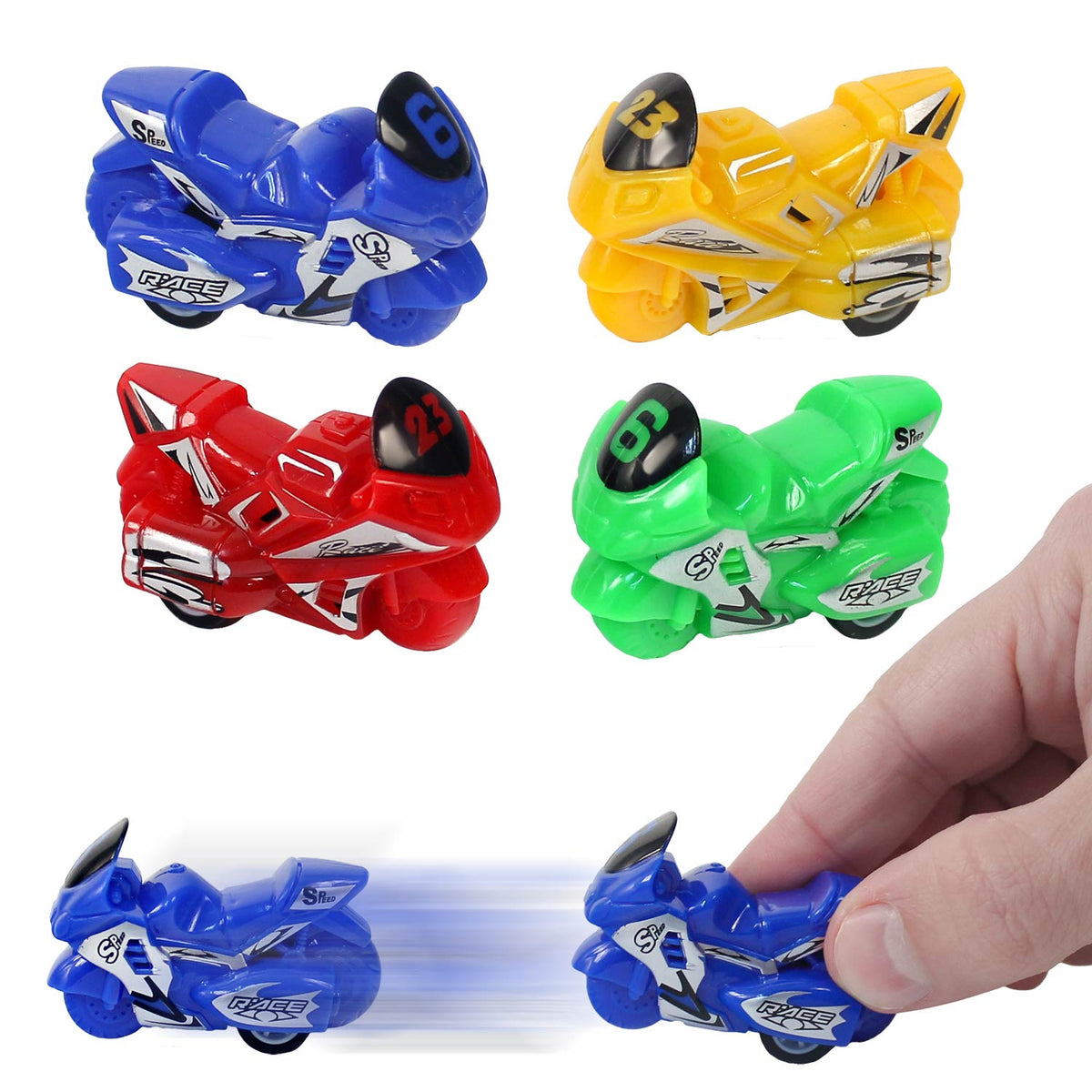 Pull-Back Motorcycle Assortment 2" (100 PACK)