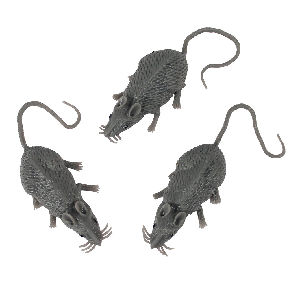 Rubber Mice Assorted 3" (DZ)