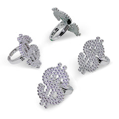 Child Size Silver Plated Dollar Sign Rings 1.25" (144 PACK)