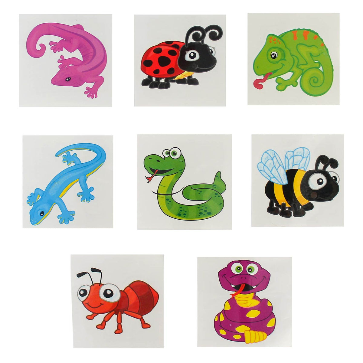 Tattoos - Insect & Reptile Assortment 1.5" (144 PACK)