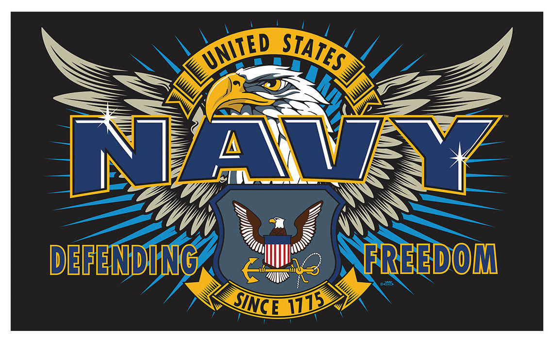 NAVY SPECIAL MISSION USMC DELUXE 3 X 5 FLAG ( sold by the piece )