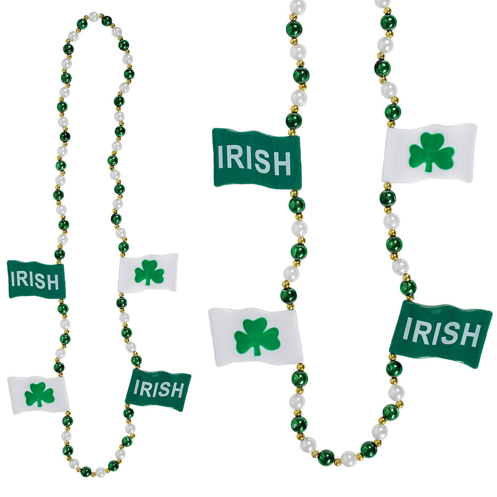 Beads - Irish Flags 42" (6 PACK)