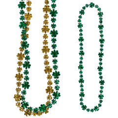 Beads - Green and Gold Shamrock Assortment 36" (DZ)