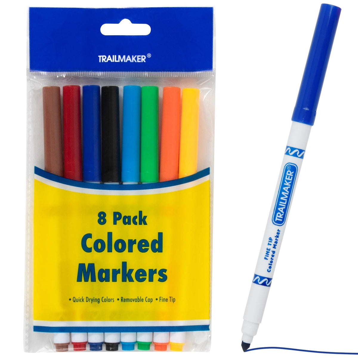 Bulk Trailmaker Fine Tip Markers 8-Pack