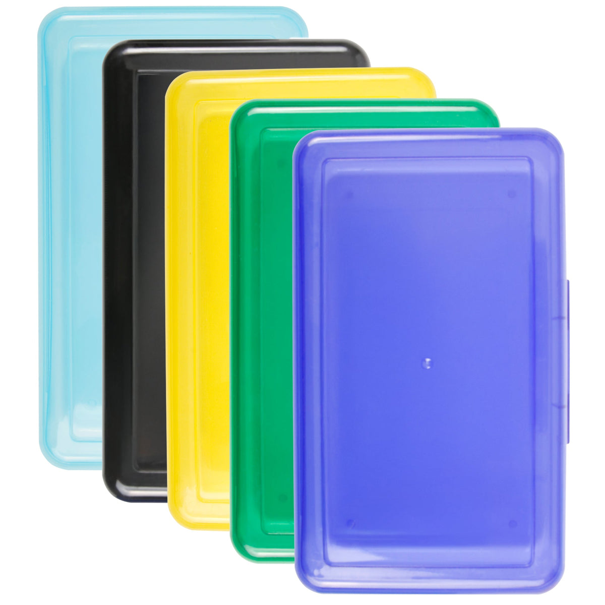 Bulk Plastic Pencil Box - Assorted Colors