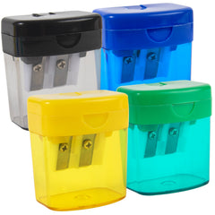 Bulk Double Hole Dome Pencil Sharpener With Cover