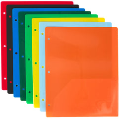 Bulk Translucent 2-Pocket Poly Folders