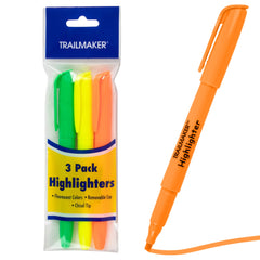 Bulk Trailmaker Multicolor Highlighter Pens 3-Pack