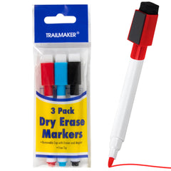 Bulk Trailmaker Dry Erase Markers with Eraser Cap 3-Pack