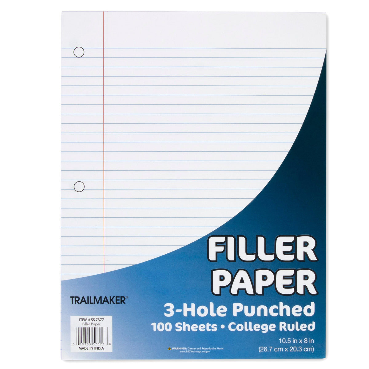 Bulk Trailmaker Notebook Filler Paper, College Ruled, 100 Sheets