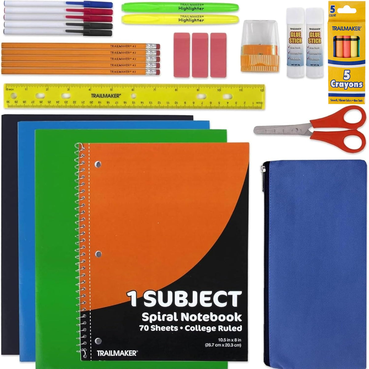 30-Piece Bulk School Supply Kit