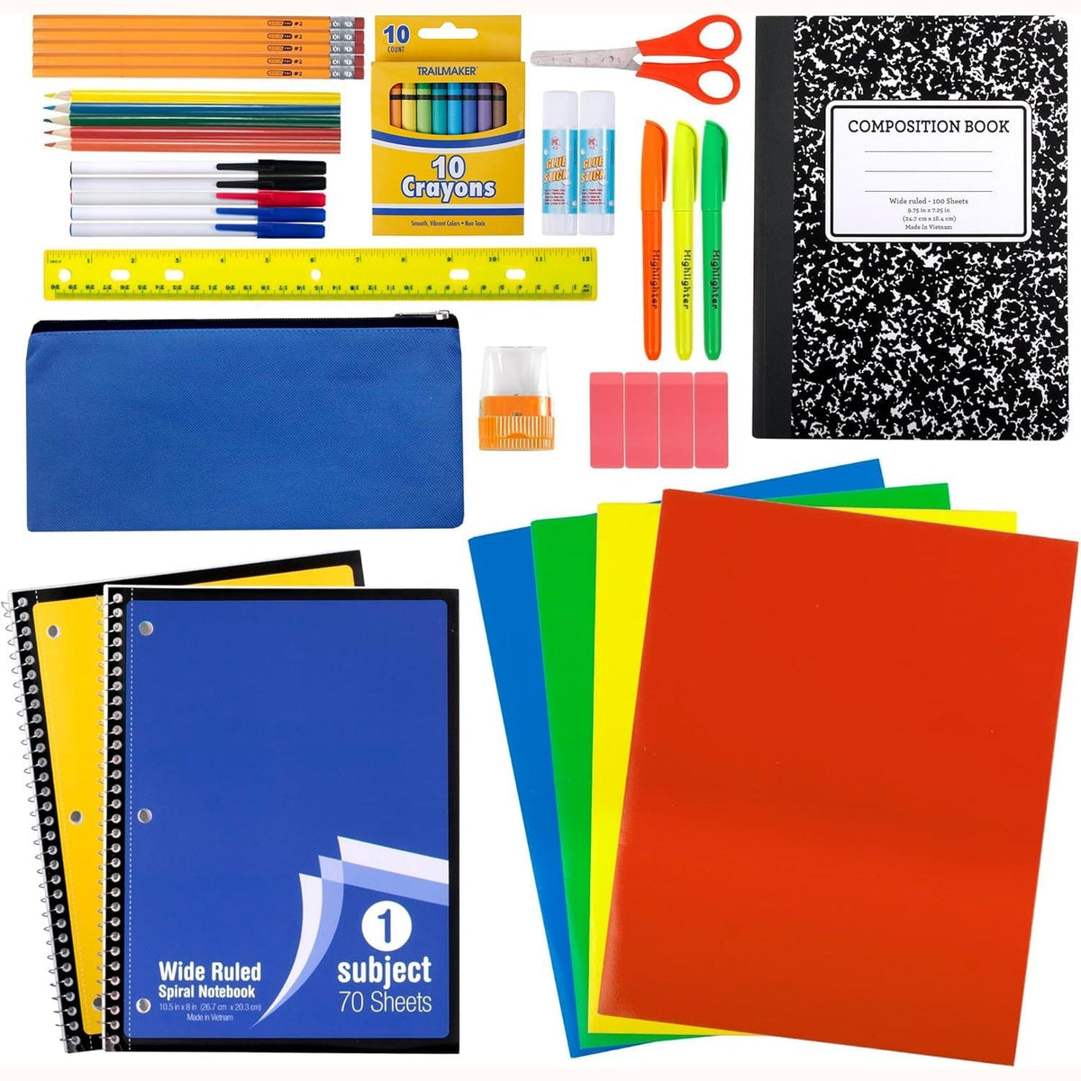 45-Piece Bulk School Supply Kit