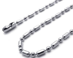 STAINLESS STEEL BALL CHAIN NECKLACE W WIRE WRAPPED CLEAR CRYSTAL PENDANT ( sold by the peice or dozen )