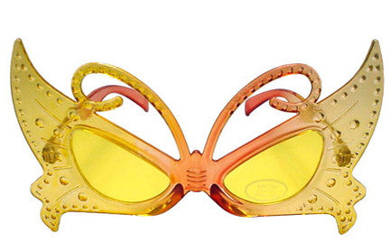 AMBER BUTTERFLY PARTY GLASSES (Sold by the piece or dozen )