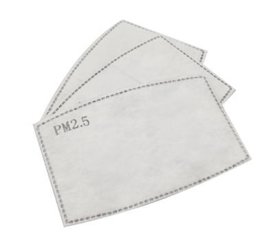 5 layer PM2.5 Activated Carbon Filter Mouth Non-woven Replaceable Insert ( 10 PACK OR LOT OF 50)