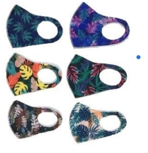 TROPICAL / MARIJUANA LEAF face Mask with Filter Sleeve. Washable & reusable! (sold by the piece or dozen)