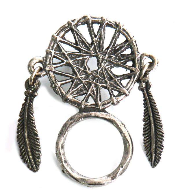 PEWTER DREAMCATCHER SUNGLASS HOLDER PIN (sold by the piece)