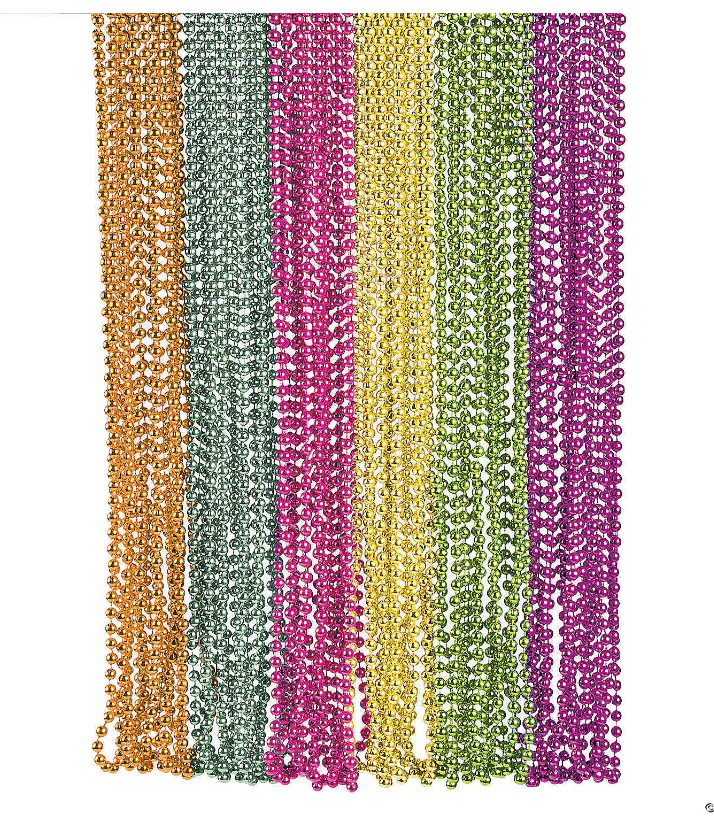 Neon Metallic Bead Necklaces (48/package) 22?› each