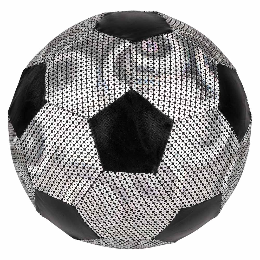 Silver Shiny Metallic Fabric Soccer Ball 9" (EACH)