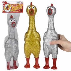 Sparkle Rubber Chicken Assorted 13.25" (EACH)